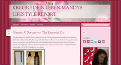 Desktop Screenshot of mandys-lifestyle-report.de