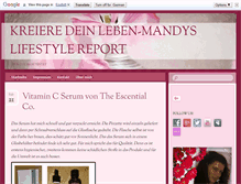 Tablet Screenshot of mandys-lifestyle-report.de